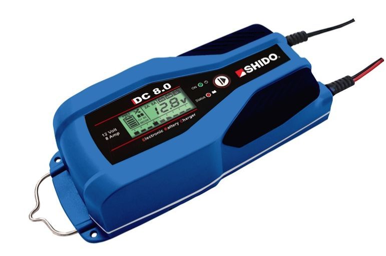 Shido Allround-Ladegerat DC8.0 EU 12V 8A Säure AGM GEL und Lithium-Akkus