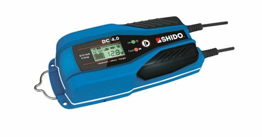 Shido Dual-Batterieladegerät DC 4.0 6V/12V 4A Säure AGM GEL und Lithium-Akkus