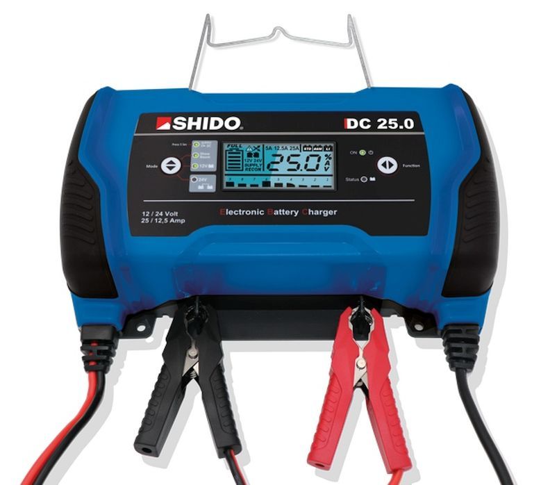 Shido Allround-Ladegerat DC25.0 EU 12V/24V 25A Säure AGM GEL und Lithium-Akkus