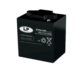 Landport EVX6245 - Gel-AGM VRLA Batterie - 6V 245Ah (c20) - Hohe Zyklenfestigkeit