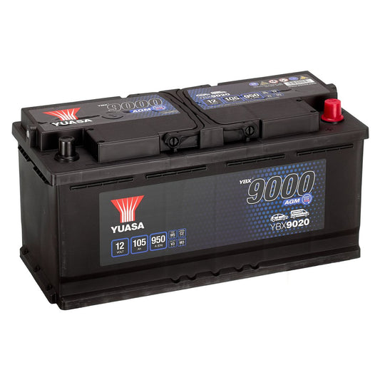 Autobatterie Yuasa YBX9020 12V 105Ah 950A AGM-Start-Stop-Plus-Batterie
